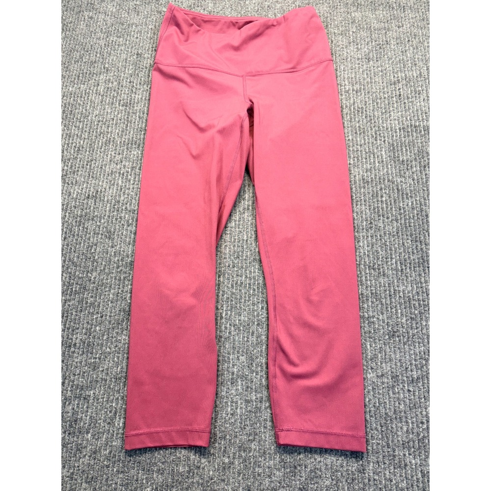 Yogalicious Lux Womens Small High Waisted Cropped Leggings Pink RN 144527